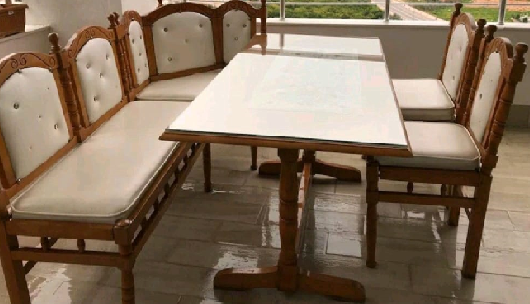2. El Ahşap Masa Sandalye Mutfak Balkon Köşe Takımı Mersin